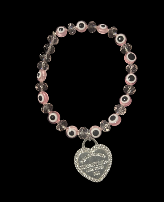 Pink Evil Eye Bracelet