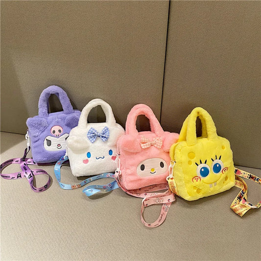 Kids Cartoon Anime Plush Handbag & Crossbody Bag.